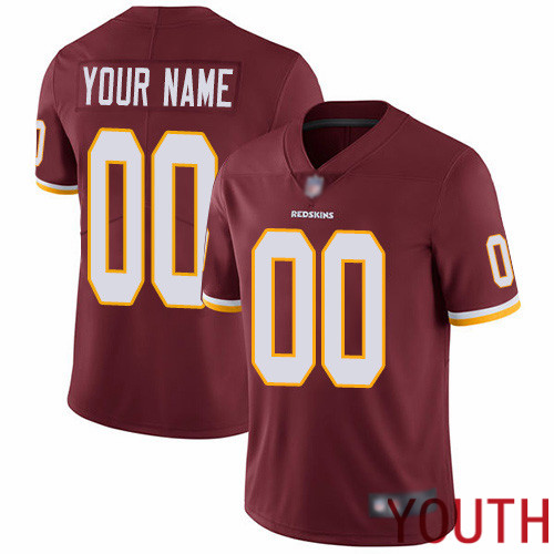 Limited Burgundy Red Youth Home Jersey NFL Customized Football Washington Redskins Vapor Untouchable